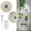 SANSI Puck Grow Light, LED Plant Light for Indoor Plants Full Spectrum Grow Lamp 10W (150 Watt Equiv), Small Hanging Plant Lamp with Timer Auto On Off 4 8 12 Hrs, 4-Level Dimmable for Plant Shelf by GreenHaven Gardens