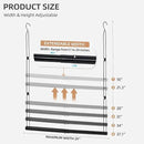 STORAGE MANIAC Hanging Closet Rod, Adjustable Width and Height Closet Hanging Organizer, Space-Saving Clothes Hanging Bar, Closet Extender Hanging Rod Double Closet Hanging Rod, 1 Pack Black by CozyNest Decor