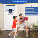 Basketball Hoop Indoor, Mini Basket Ball Hoop with 7 LED Lighting, Scoreboard, Over Door Basketball Hoop with 3 Modes, Volume Adjustable, Foldable, Basketball Toys Gifts for Kids Adults (Blue) by TinyTreasures Baby Boutique