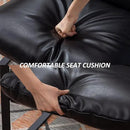 DUOMAY Mid-Century Accent Chair Armchair Set of 2, Comfy PU Leather Leisure Chair Lazy Chair with Metal Leg for Living Room Bedroom Office Apartment, Black by CozyNest Decor
