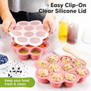 KeaBabies Silicone Food Freezer Trays with Lid, 2oz x 10 Pods Baby Food Storage Containers, Easy Puree Meal Prep, Breast Milk Silicone Freezer Molds, Dishwasher,Microwave Safe,BPA-Free(Blossom) by TinyTreasures Baby Boutique