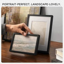Homeforia 9x12 Picture Frame Black, High End Metal 9 x 12 Poster Frames with Mat 7 by 10 inch Photo, 9by12 Frame Matted to 7x10 in Art, 12x9 Wall or Tabletop Frames, Tempered Glass, Wall Kit, Set of 1 by CozyNest Decor