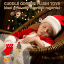 Organic Cotton Stuffed Animal Rattle Baby Toys, Plush Stocking Cuddle Cloth and Hand Grip Christmas Tree Ring Rattles Plush Toy Set for Newborns Infant Boys Girls, 2 PCS by TinyTreasures Baby Boutique