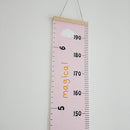 Kids Growth Chart, Wood Frame Fabric Canvas Height Measurement Ruler from Baby to Adult for Child's Room Decoration 7.9 x 79in (7.9 x 79in, Pink - Cloud) by TinyTreasures Baby Boutique