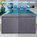 100 Gallon Outdoor Storage Box Waterproof, Resin Deck Box with Dual-Wall for Storing Gardening Tools, Pool Supplies, And More by GreenHaven Gardens
