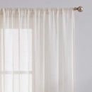 FMFUNCTEX Linen Sheer Sliding Door Curtains for Bedroom, Beige Curtains 96 Inches Long Window Curtain Drapes for Living Room, Natural Patio Glass Door Extra 100 Wide Curtain, Rod Pocket 1 Panel by CozyNest Decor