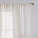 FMFUNCTEX Linen Sheer Sliding Door Curtains for Bedroom, Beige Curtains 84 Inches Long Window Curtain Drapes for Living Room, Natural Patio Glass Door Extra 100 Wide Curtain, Rod Pocket 1 Panel by CozyNest Decor