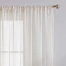 FMFUNCTEX Linen Sheer Sliding Door Curtains for Bedroom, Beige Curtains 108 Inches Long Window Curtain Drapes for Living Room, Natural Patio Glass Door Extra 100 Wide Curtain, Rod Pocket 1 Panel by CozyNest Decor