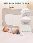 BABELIO Bed Rail for Toddlers, 59" Wide Swing Down & Adjustable Height Toddler Bed Rails for Kids/Elderly/Adults, Baby Side Railing for Twin/Full/Queen/King Size by TinyTreasures Baby Boutique
