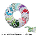 8 pcs(4 Pairs) Random Prints Breast Pads for Nursing Mothers, Reusable and Washable with 1 Bag(8 pcs randomprints with1 Bag) by TinyTreasures Baby Boutique