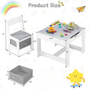 Kids Table and Chair Set, 3 in 1 Wooden Activity Table with Detachable Tabletop, Toddler Table and Chair Set with Storage Drawer, Kids Play Table for Children Art, Craft, Eating, Learning by CozyNest Decor
