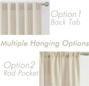 Joydeco Linen Curtains, 90 Inch Length, 2 Panels Set for Living Room, Light Filtering by CozyNest Decor