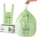 SUPERBIO 13 Gallon Compostable Kitchen Waste Bags with Handles, Food Scrap Bags Certified by BPI, OK compost INDUSTRIAL, 30 Count, 49.2L by GreenHaven Gardens