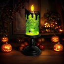 1.Halloween Snow Globe Tornado Flameless Candles Table Centerpiece for Celebration Party,Battery Operated LED Candle with 6 Hours Timer for Home Indoor Halloween Decoration (Spider) by CozyNest Decor