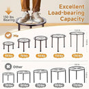5 Pack Metal Plant Stand, Anti-Rust Iron Plant Stands for Indoor and Outdoor, Heavy Duty Flower Pot Stands for Multiple Plant, Black Potted Plant Holder for Garden Home (5 Pack Brown) by GreenHaven Gardens