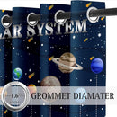 Solar System Curtain Panels - 2Pcs 95% Blackout Outer Space Curtains for Boys Bedroom Grommet Room Darkening Galaxy Planets Themed Curtains for Living Room, 82" x 84" by TinyTreasures Baby Boutique