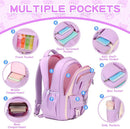 Kids Backpack for Girls School Bags for Middle School Students Book Bag for Elementary Primary Kawaii Ita Backpack, Purple and Beige by TinyTreasures Baby Boutique