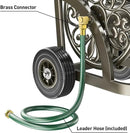 GOFORWILD Garden Hose Reel Cart with Wheel, Hold up to 200 Ft of 5/8" Hose, Heavy Duty Steel Frame Water Hose Reel Cart with Storage Basket, Mobile Hose Reel for Outside Garden Lawn Yard by GreenHaven Gardens