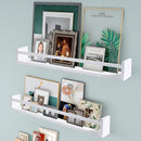 AZSKY Classic Nursery Book Shelves White Wall Book Shelves Kids Bookshelf for Bedroom Bathroom Décor Wall Ledge Shelves 36 in Hanging Shelves a Set of 3 by TinyTreasures Baby Boutique
