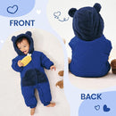 JiAmy Baby Snowsuit Newborn Winter Clothes Coat Romper Windproof Fleece Hat Zipper Baby Bear Outfit by TinyTreasures Baby Boutique