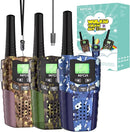 Rechargeable Kids Camouflage Walkie Talkies 3 Pack Long Range, 48H Work 7D Standby, LED Flashlight,Outdoor Camping Games Toys Gifts for 3-12 Year Old,Ideal Birthday for Boys & Girls by TinyTreasures Baby Boutique