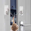 Child Proof Door Lock (2 Pack), Door Locks for Kids safety & Cat Door Latch, for Fridge Lock, Cabinet Locks, Window Locks and Baby Proofing, Strong non-marking Adhesive No Drilling (White) by TinyTreasures Baby Boutique