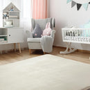 BALAPET Thick Memory Foam 71x59 Play Mat for Playpen, Super Soft Velvet Portable Baby Playpen Mat for Kids Toddler Crawling and Play, Non-Slip Bottom Playmat, Cream by TinyTreasures Baby Boutique