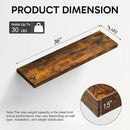 BAYKA Floating Shelves for Wall, 36 inches Long Wall Mounted Rustic Wood Shelves for Bathroom, Bedroom, Living Room, Kitchen, Office, Hanging Shelf for Books/Storage/Decor(Brown,Set of 2) by CozyNest Decor