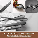 20 Pcs Black Silverware Set for 4 with Hammered Design, Food Grade Stainless Steel Flatware Set, Eating Utensils Sets Include Fork/Knife/Spoon, Cutlery Set, Dishwasher Safe by CozyNest Decor