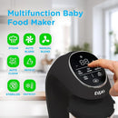EVLA'S Baby Food Maker, Steamer, Blender, Baby Food Processor for Healthy Homemade Baby Food in Minutes, Touch Screen with 6 Reusable Food Pouches, Baby Registry Essential, Dark Grey by TinyTreasures Baby Boutique
