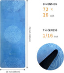 Travel Yoga Mat, Non Slip Exercise Suede Mat with Carry Bag, All-Purpose Fitness Mat with High Density Anti-Tear Surface for Women, Ideal for Pilates Workout (72'' x 24'' x 1.5mm Thick) by TinyTreasures Baby Boutique