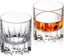 KAMMAK Crystal Whiskey Glasses Set of 2, Handcrafted 7.78oz Old Fashioned Glasses Stemless, Luxury Hand Blown Cocktail Glasses, Scotch Cup for Women, Men Gift for Bourbon Barware, Home Bar by CozyNest Decor