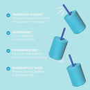 Avanchy Silicone Training Sippy Cup with Straw Lid – For Babies 6+ Months to Toddlers 1 Year Old – 8 oz Infant Water Cup for Baby Led Weaning, Gray by TinyTreasures Baby Boutique