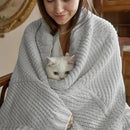 Amélie Home Chenille Knit Throw Blanket for Couch, Chevron Texture Decorative Soft Blanket for Sofa, Bed & Chair, 50"x60", Light Grey by CozyNest Decor