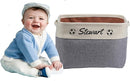 Personalized storage boxes for children Customize the name and icon, A foldable storage box bins for children's clothes, toys, books, etc Storage baskets suitable for both boys and girls (Gray) by TinyTreasures Baby Boutique
