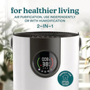 Homedics 2-in-1 Cool Mist Humidifier & Air Purifier – Humidifies & Purifies Air, Digital Air Quality Sensor, Auto Mode, Stylish Tower Design, Ideal for Medium-Large Rooms by TinyTreasures Baby Boutique