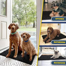 Muddy Mat® 4-Piece Black Medium 30"X19" AS-SEEN-ON-TV Highly Absorbent Microfiber Door Mat, Bath Mat and Pet Rug, Non Slip Thick Washable, Soft Chenille for Kitchen Bathroom Bedroom Indoor and Outdoor by CozyNest Decor