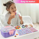 IQBOX Bracelet Making Kit Arts and Crafts for Girls Ages 8-12, Weaving Loom Rainbow Bands DIY Toys Birthday Gifts for Kids 6 7 9 10 11 13 Year Old, 1000+ Elastic Cloth Rubber Band Fabric Loops by TinyTreasures Baby Boutique
