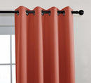 MIUCO Blackout Curtains Room Darkening Curtains Textured Grommet Panels for Living Room 2 Panels 52x63 Inch Long Rust by TinyTreasures Baby Boutique