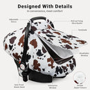Elstey Car Seat Cover Baby, Minky Dot Carseat Covers Baby Girls, Lightweight Infant Car Seat Cover Canopy with 2 Layers Breathable Mesh Windows, Stroller Carrier for Babies Newborn Essentials by TinyTreasures Baby Boutique