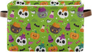 Storage Basket Bin Halloween Horror Pumpkin Organizer Basket Collapsible Shelf Basket Cube with handle for Nursery Bedroom Bathroom by TinyTreasures Baby Boutique