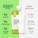 Serenity Kids 6+ Months World Explorers Chicken Mexican Stew Baby Food Pouches - Puree Pouch with Ethically Sourced Chicken & Organic Veggies - BPA-Free - 3.5 Oz, 12 Pack by TinyTreasures Baby Boutique