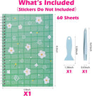 Reusable Sticker Book - 60 Sheets, Collecting Album, Organizer, Blank Book for Adults & Children, Keeper with Tweezer & Spatula, A5 by TinyTreasures Baby Boutique