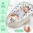 Baby Lounger - Baby Lounger for Newborn 0-24 Months, Breathable and Soft Cotton Cover Baby Nest, Portable Cozy Tummy Time Lounger for Home and Travel, Ideal Baby Essentials & Shower Gifts by TinyTreasures Baby Boutique
