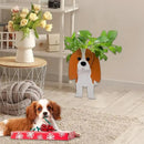 Brown King Cavalier Dog Planter Plant Pots,Cute Garden Dog Flower Planter,Dog Planters Birthday Gifts for Women,Office,Indoor/Outdoor Decor（9.45 * 8.66 * 13.39in） by GreenHaven Gardens