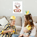 SHLINCO Elk Handprint Keepsake DIY Kit, Baby's First Christmas Keepsake, Winter Decoration, Family Footprint Art for Kids, 7.8x9.8 Inch Canvas, Suitable For Desktop Wall Ornaments by TinyTreasures Baby Boutique