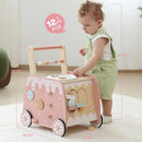 Wooden Baby Walker, Multifunctional Ice Cream Cart Activity Toy for Learning to Push Walk with Wheels, Pretend Playset Ideal for Toddlers, Boys and Girls Ages 18-36M by TinyTreasures Baby Boutique