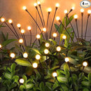 Solar Garden Lights,Solar Firefly Lights,8 Pack 64 Heads Solar Lights Outdoor Decorative,Sway by Wind, High Flexibility Iron Wire & Heavy Bulb Base,Yard Patio Pathway Lawn by GreenHaven Gardens