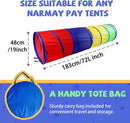NARMAY® Play Tunnel Easy Key Pop Up Tunnel for Kids Indoor/Outdoor Crawl - 19 Dia. x 72 inch by TinyTreasures Baby Boutique