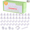 20 Pack Vkania Magnetic Cabinet Locks Baby Proofing - Baby Safety Latches for Drawers and Cabinets -Easy Installation No Drilling by TinyTreasures Baby Boutique